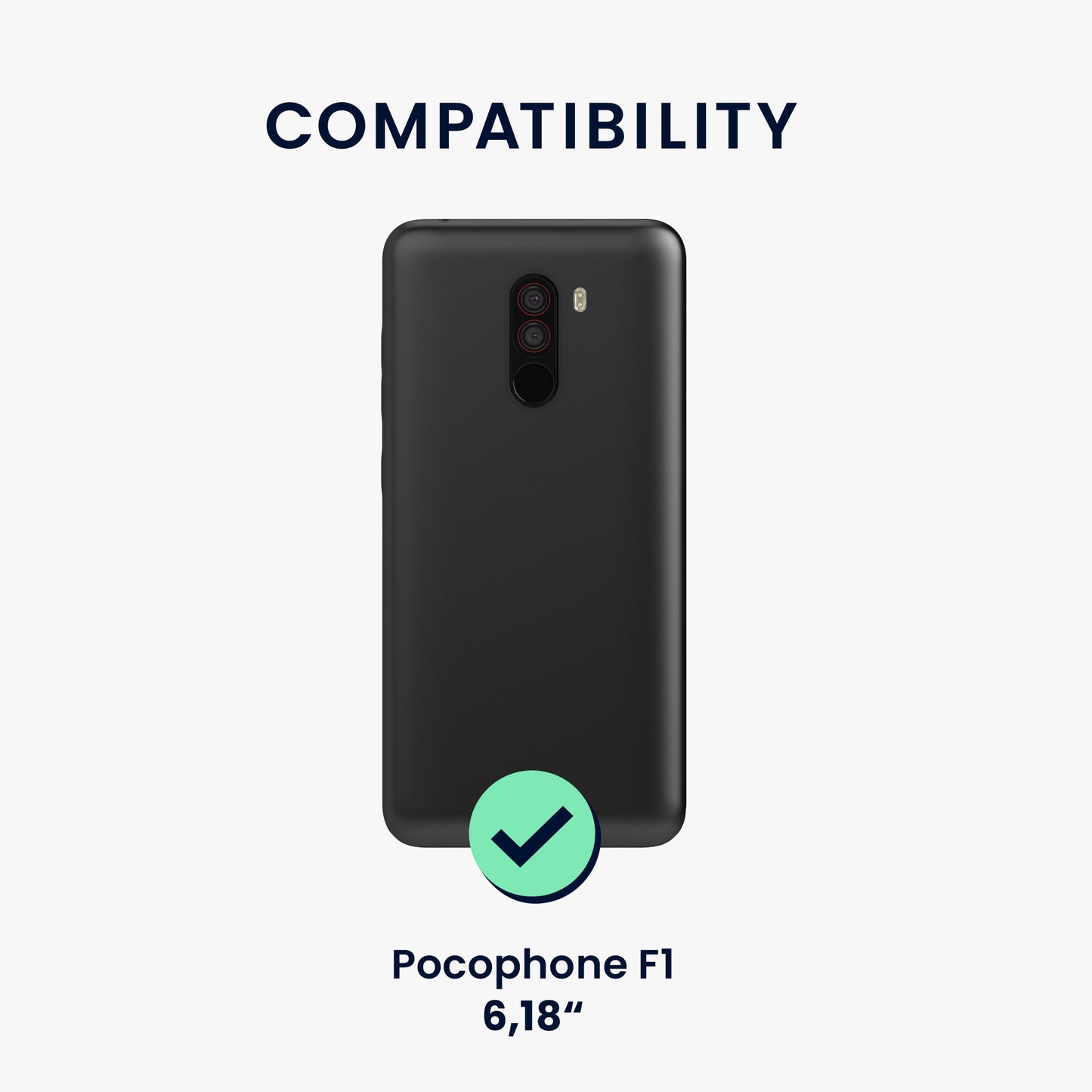 kwmobile Case for Xiaomi Pocophone F1 - Shimmering Silicone Cover - Protective Case