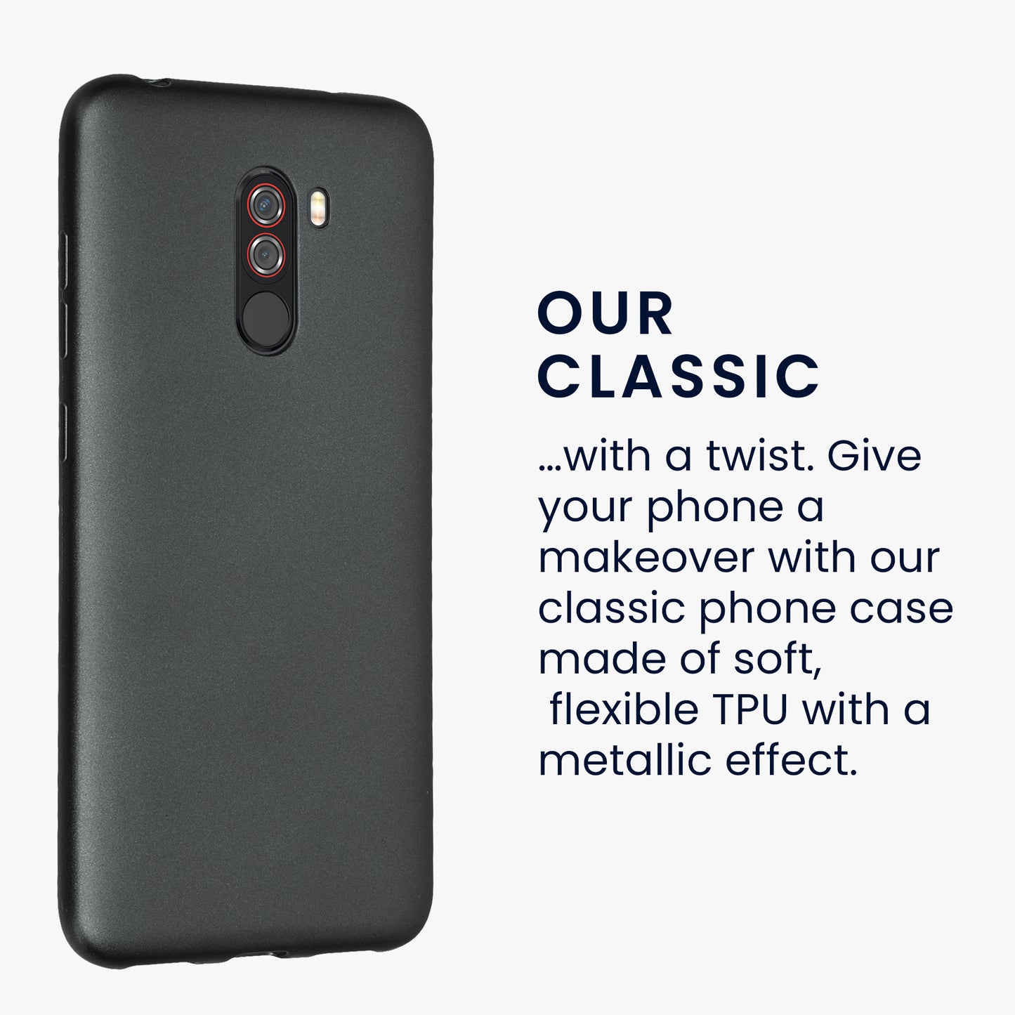 kwmobile Case for Xiaomi Pocophone F1 - Shimmering Silicone Cover - Protective Case