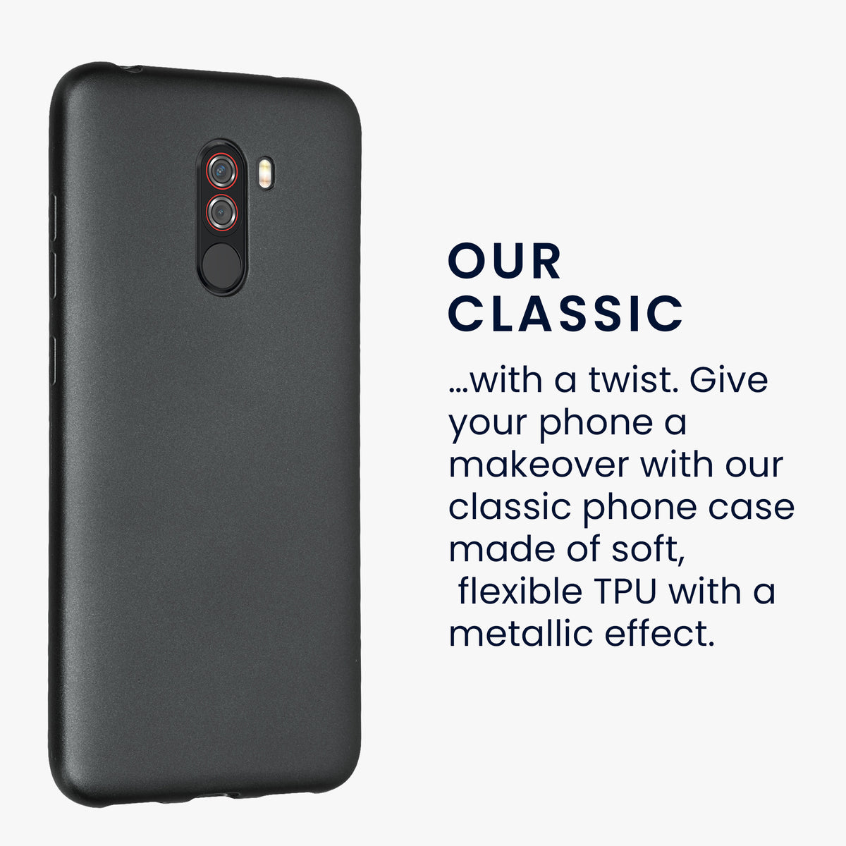 kwmobile Case for Xiaomi Pocophone F1 - Shimmering Silicone Cover - Protective Case