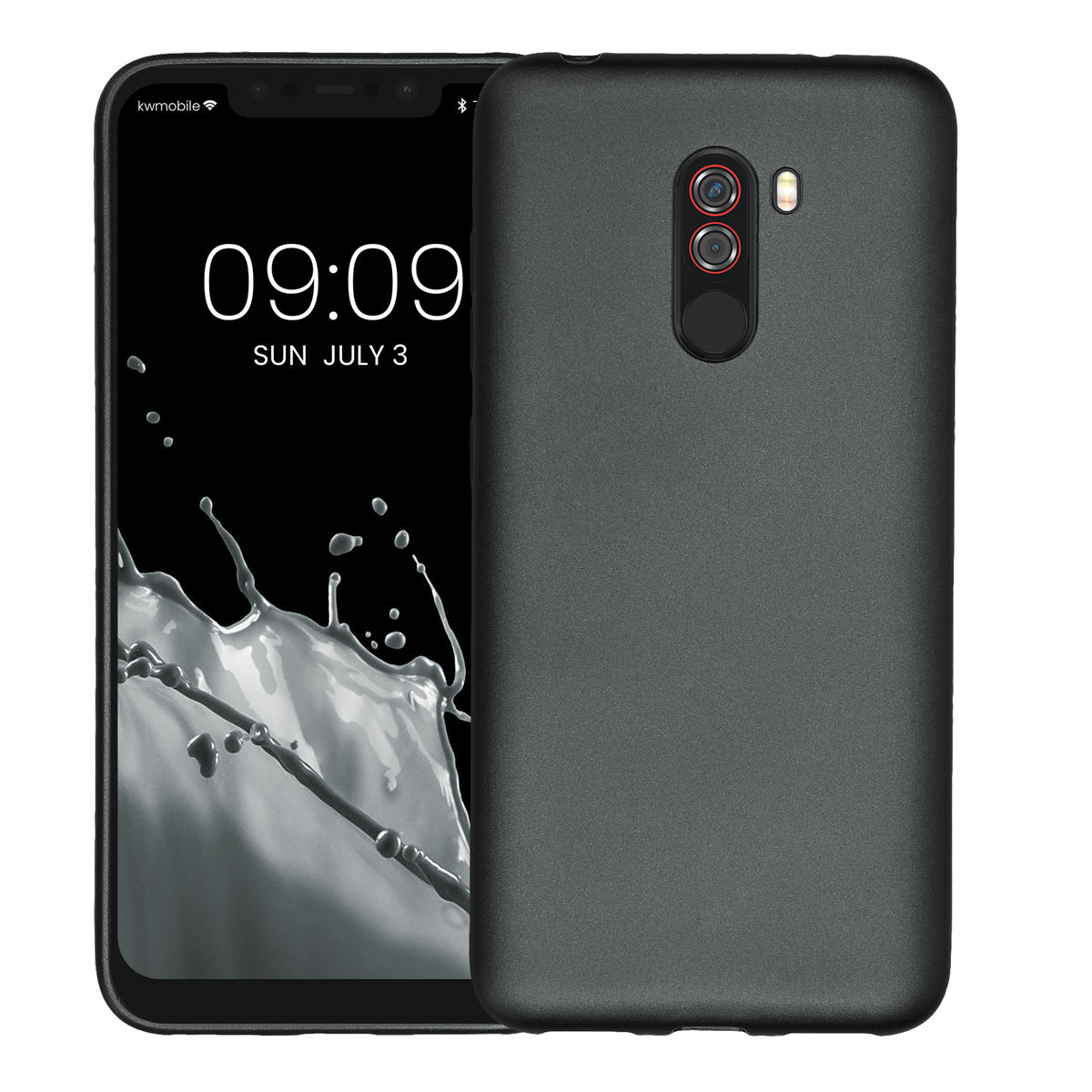 kwmobile Case for Xiaomi Pocophone F1 - Shimmering Silicone Cover - Protective Case