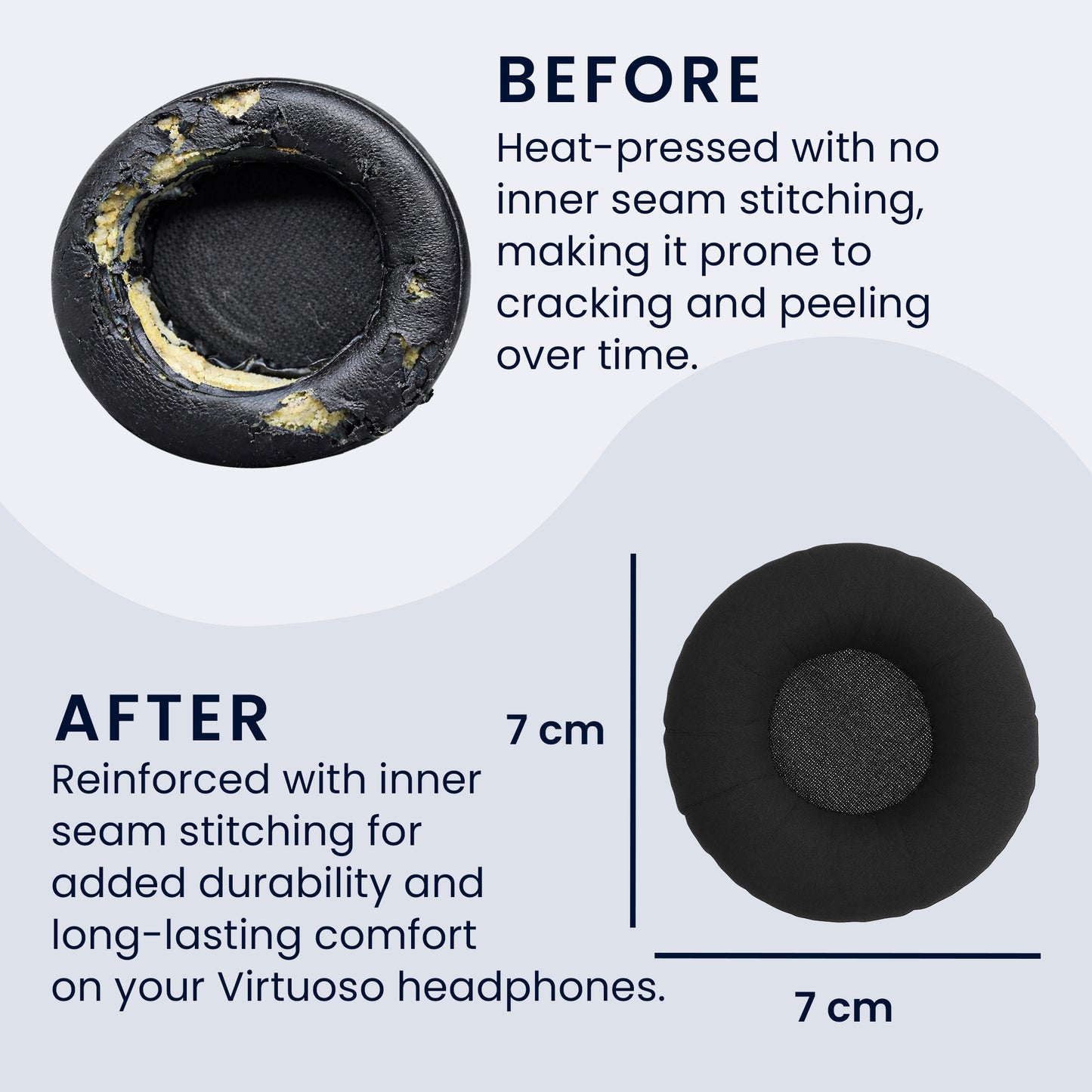 kwmobile Ear Pads for Sennheiser Urbanite Earpads Replacement Earpads Headphone Replacement Parts Headphone Replacement Pads for Over-Ear Headphones
