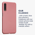 Samsung Galaxy A7 (2018) Silicone Phone Case Metallic Rose Gold