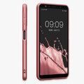 Samsung Galaxy A7 (2018) Silicone Phone Case Metallic Rose Gold