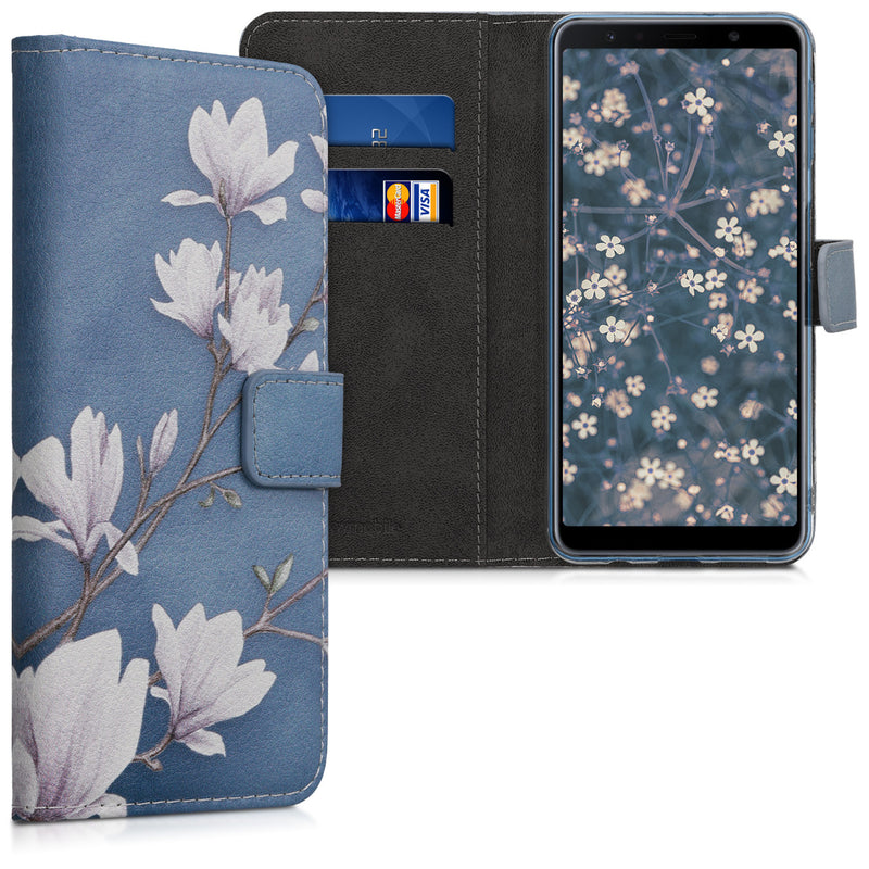 kwmobile Wallet Case Compatible with Samsung Galaxy A7 (2018) - Cover with Stand and Card Slots
