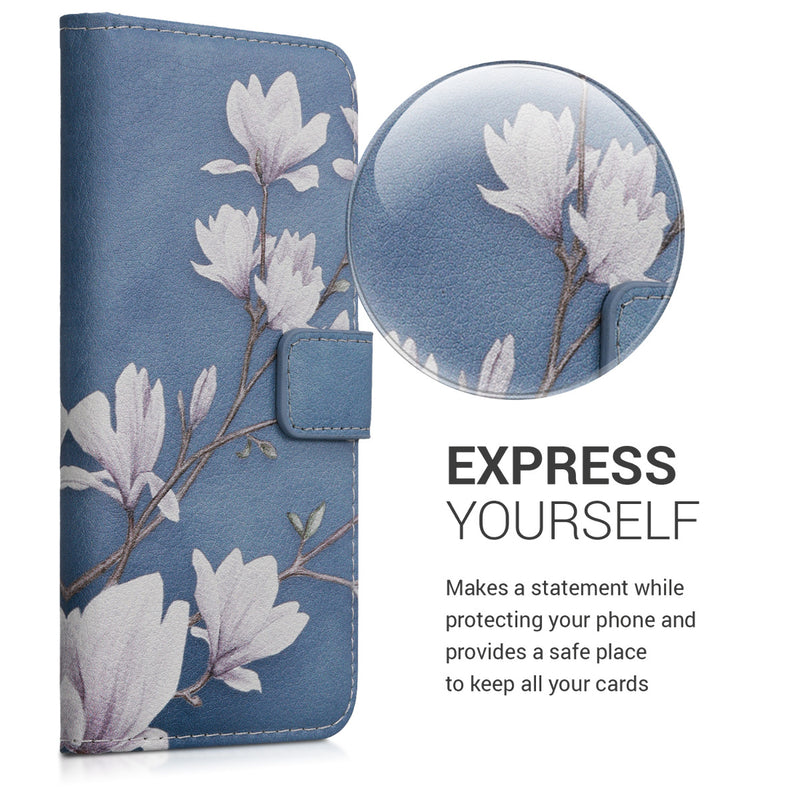 kwmobile Wallet Case Compatible with Samsung Galaxy A7 (2018) - Cover with Stand and Card Slots