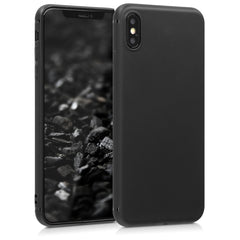 iPhone XS Max Handyhülle Silikon Schwarz Matt