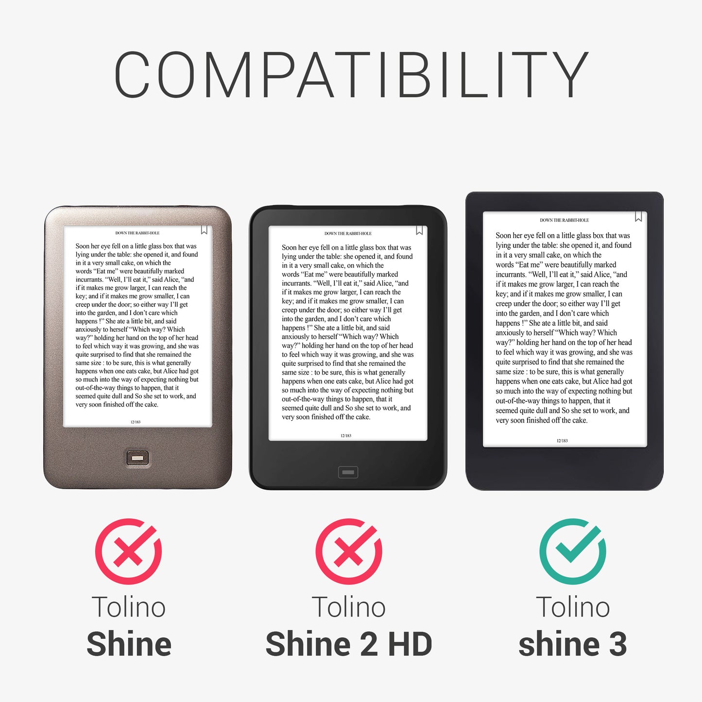 kwmobile Protective Case for Tolino Shine 3 - eReader Flip Case with Auto Sleep Function - Owl Sleep with Brown Mint Green