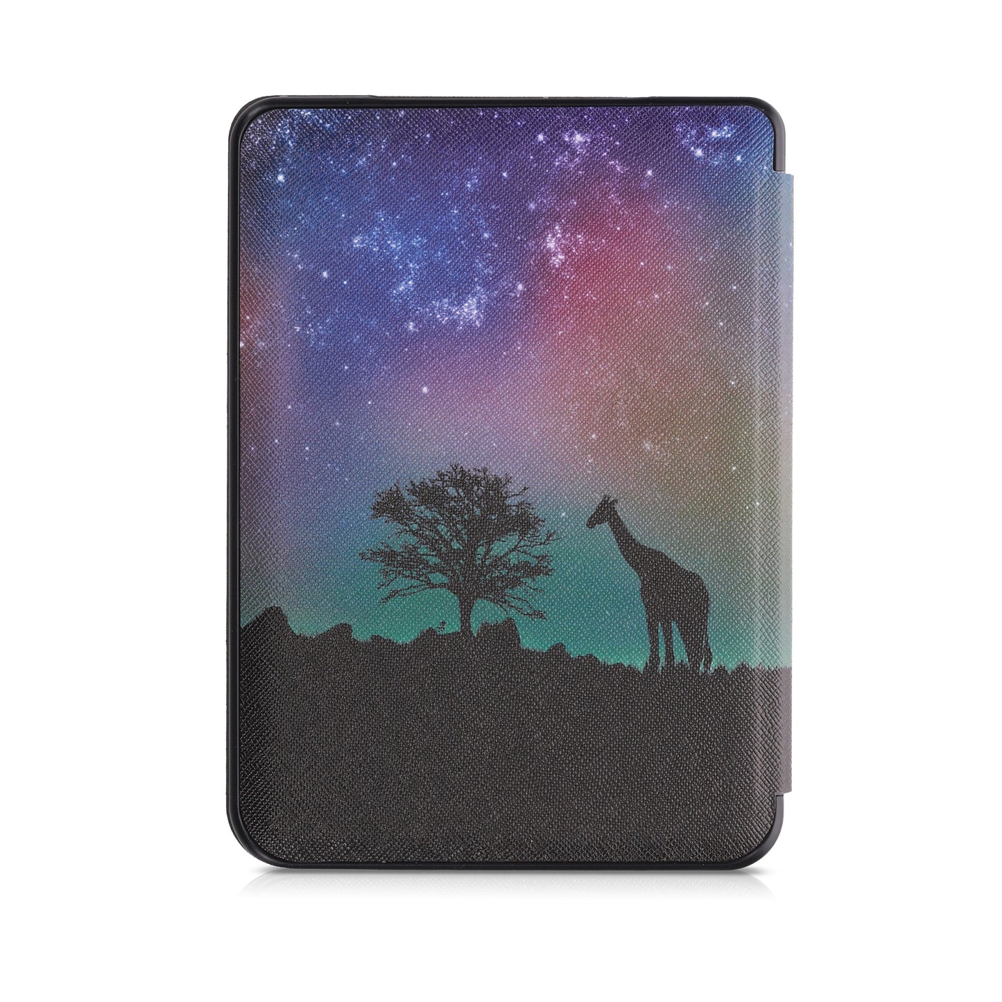 kwmobile Protective Case for Tolino Shine 3 - eReader Flip Case with Auto Sleep Function - Owl Sleep with Brown Mint Green