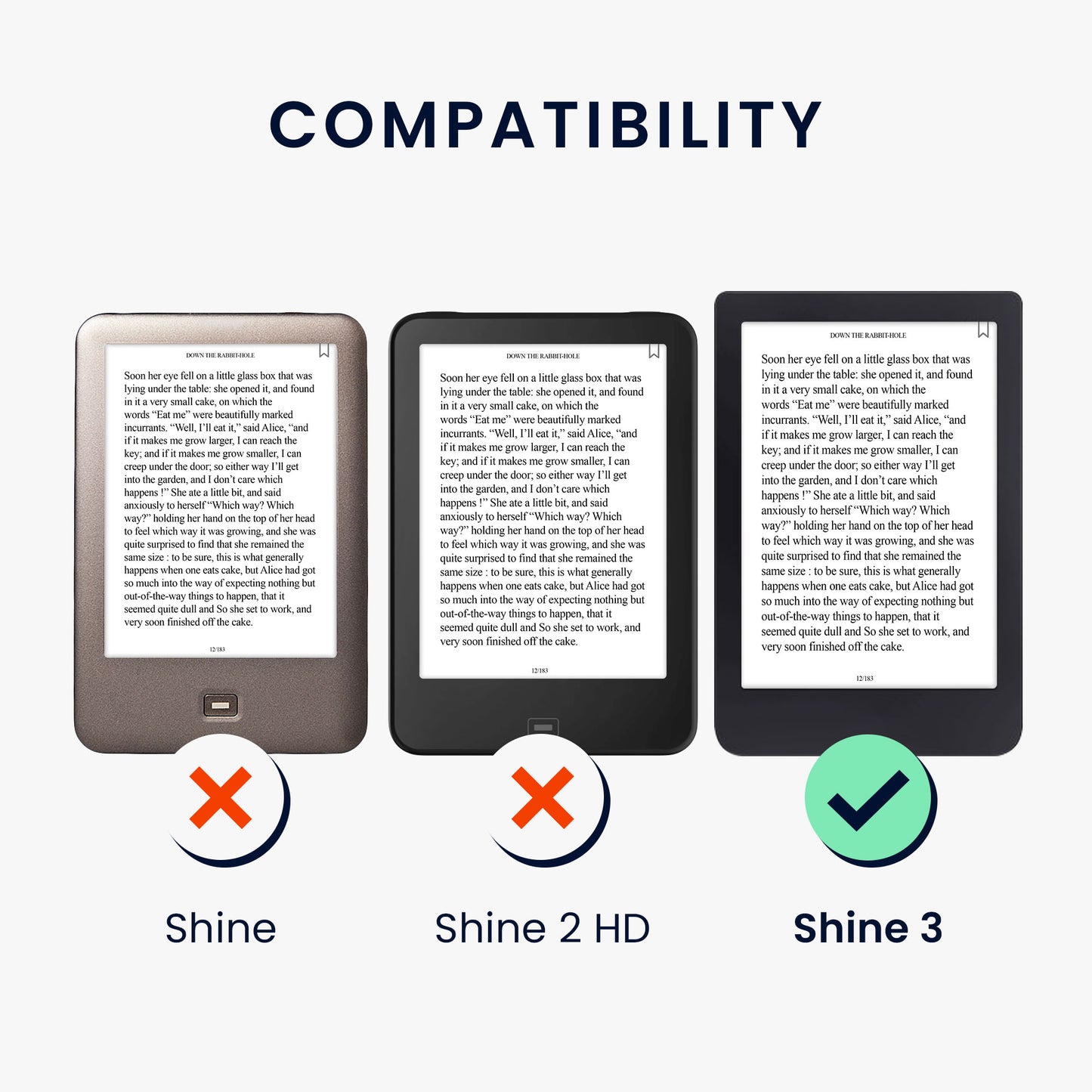 kwmobile Protective Case for Tolino Shine 3 - eReader Flip Case with Auto Sleep Function - Owl Sleep with Brown Mint Green