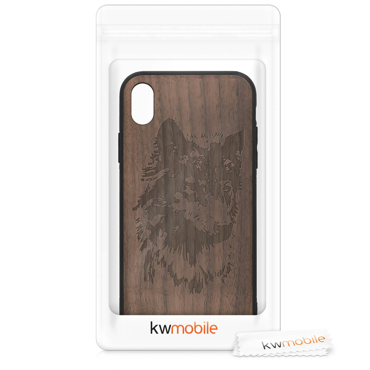 Wooden Hard Case with TPU Bumper for Apple iPhone XR Compass Vintage