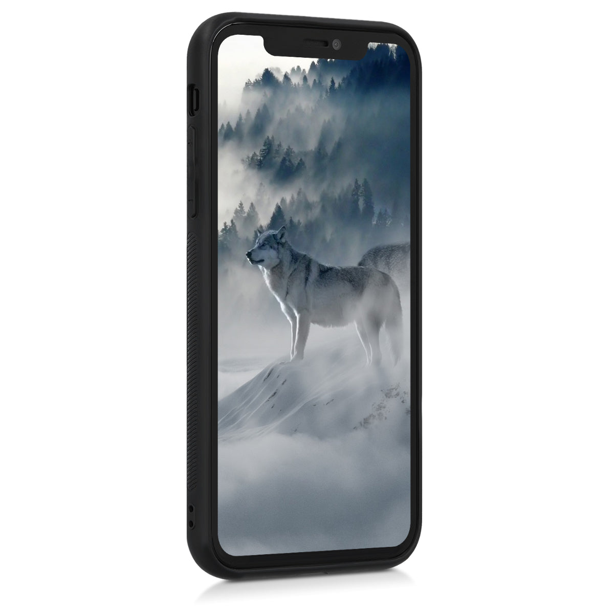 Wooden Hard Case with TPU Bumper for Apple iPhone XR Compass Vintage