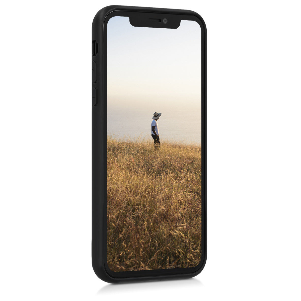 Wooden Hard Case with TPU Bumper for Apple iPhone XR Compass Vintage