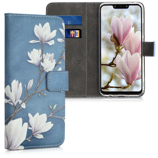 kwmobile Wallet Case Compatible with Huawei Mate 20 Lite - Cover with Stand and Card Slots