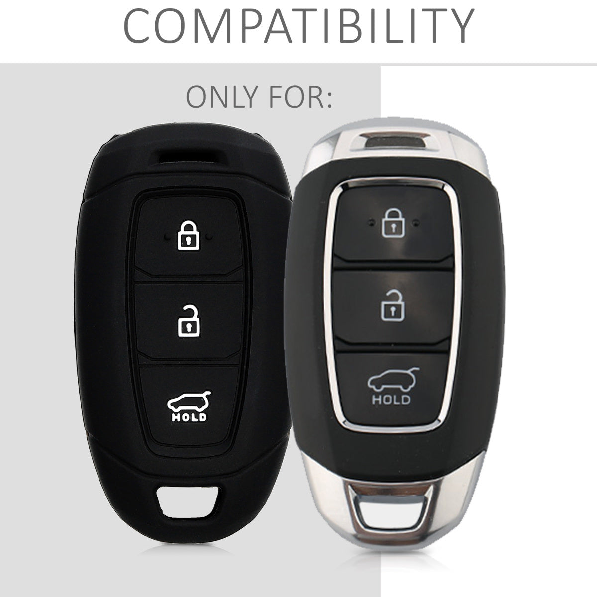 Hyundai 3-Button Keyless Go Silicone Car Key Cover