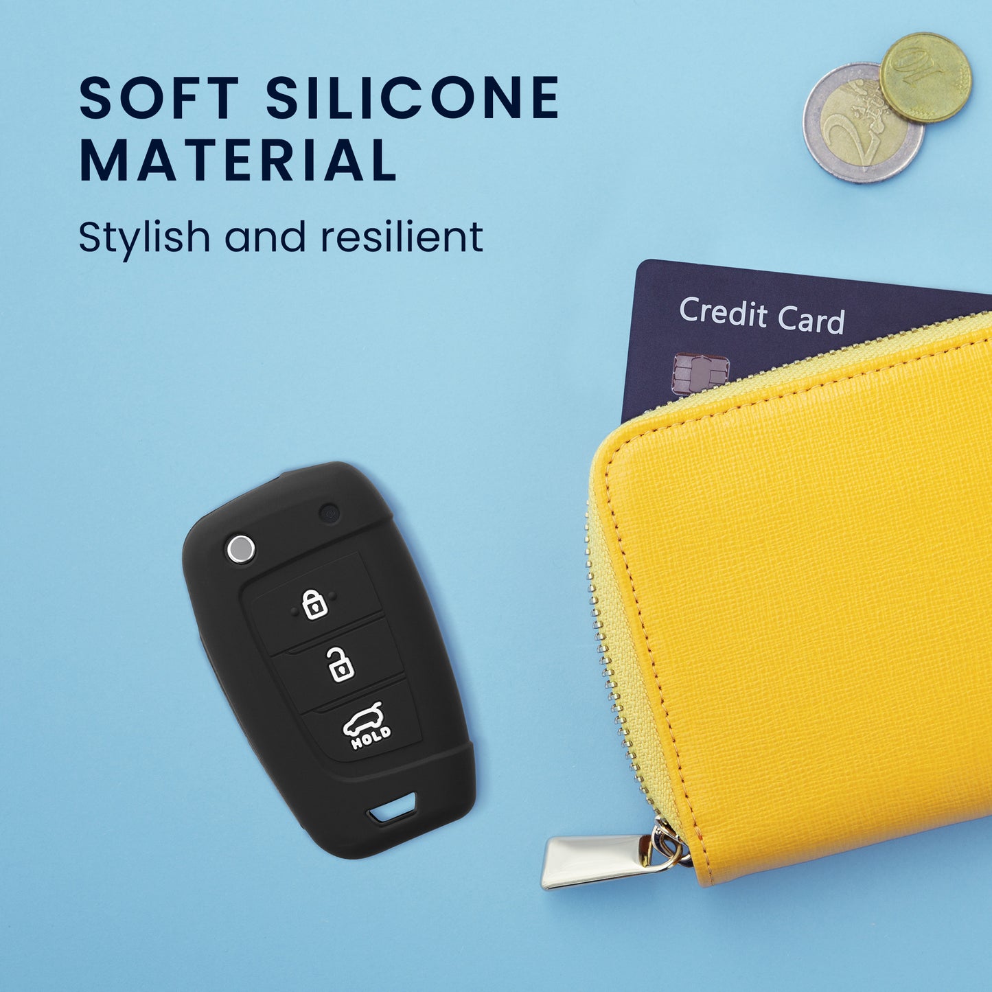 Silicone case compatible with Hyundai car key