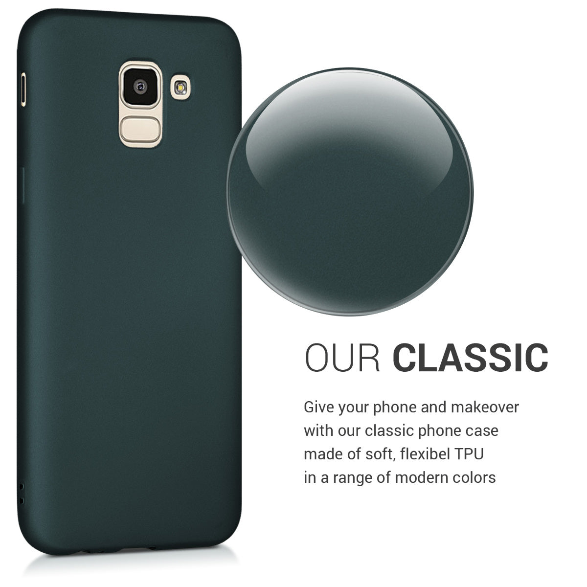 kwmobile Cell Phone Case for Samsung Galaxy J6 - Shimmering Silicone Case - Protective Cover