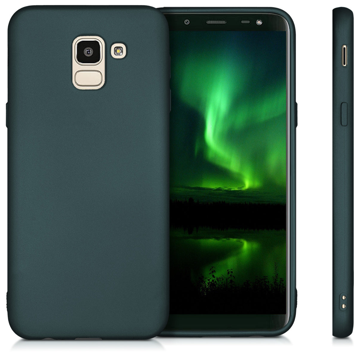 kwmobile Cell Phone Case for Samsung Galaxy J6 - Shimmering Silicone Case - Protective Cover