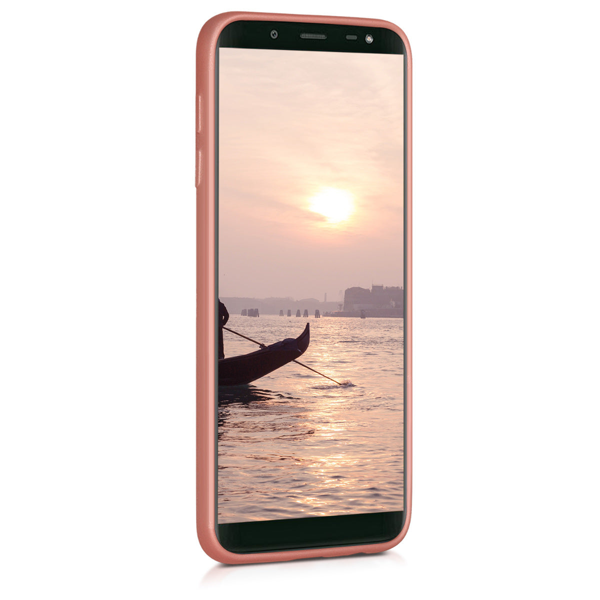 kwmobile Cell Phone Case for Samsung Galaxy J6 - Shimmering Silicone Case - Protective Cover