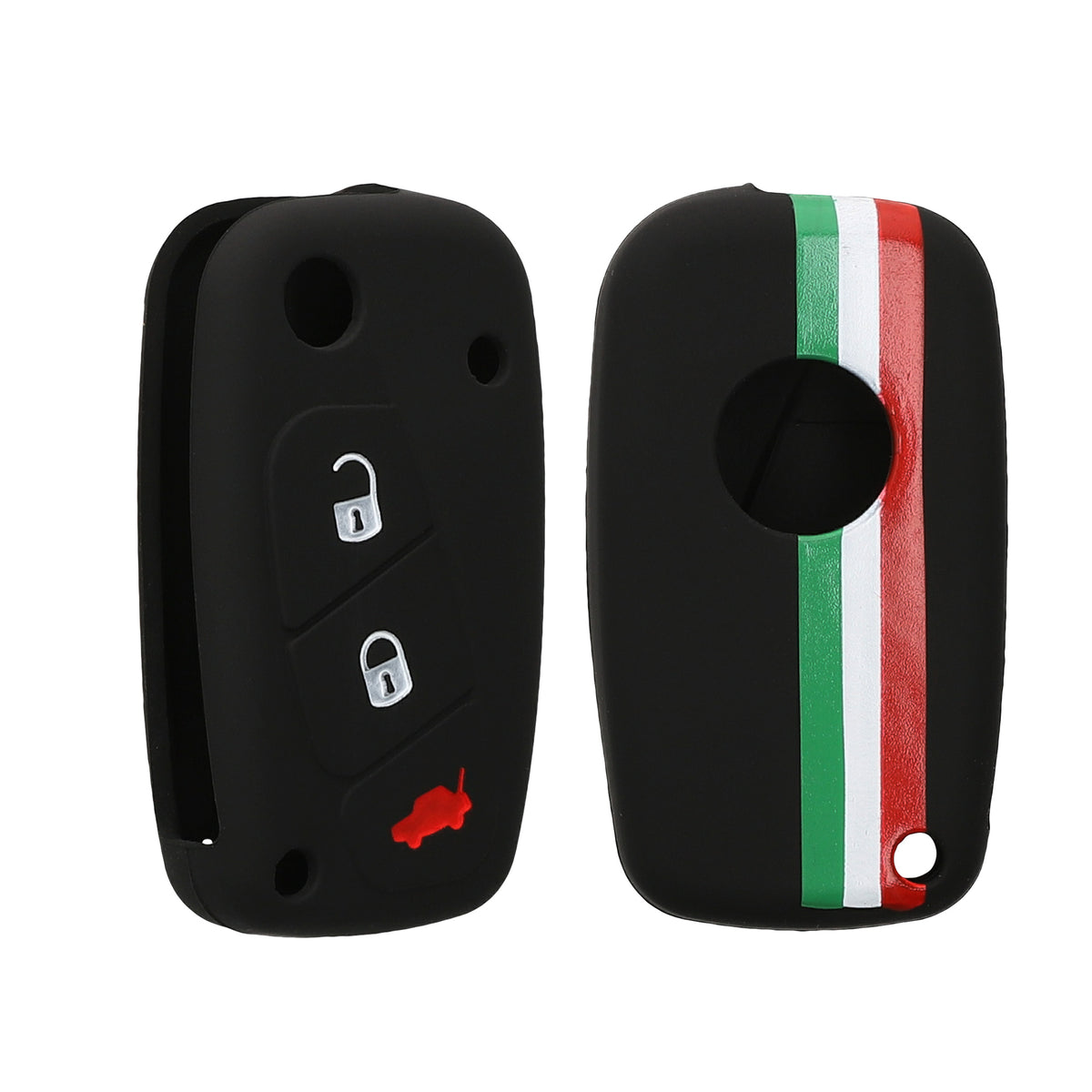 kwmobile Car Key Cover compatible with Fiat Lancia 3-Button Car Key Cover