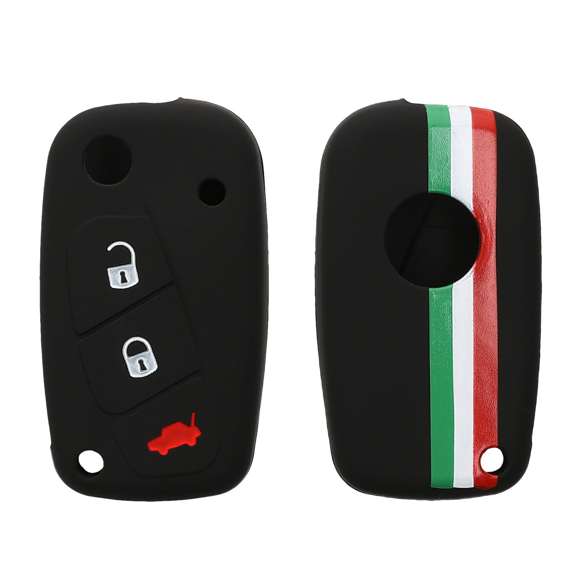 kwmobile Car Key Cover compatible with Fiat Lancia 3-Button Car Key Cover