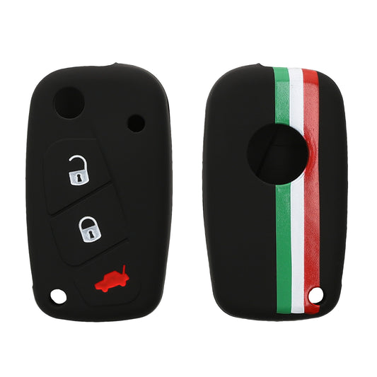 kwmobile Car Key Cover compatible with Fiat Lancia 3-Button Car Key Cover