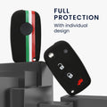 kwmobile Car Key Cover compatible with Fiat Lancia 3-Button Car Key Cover