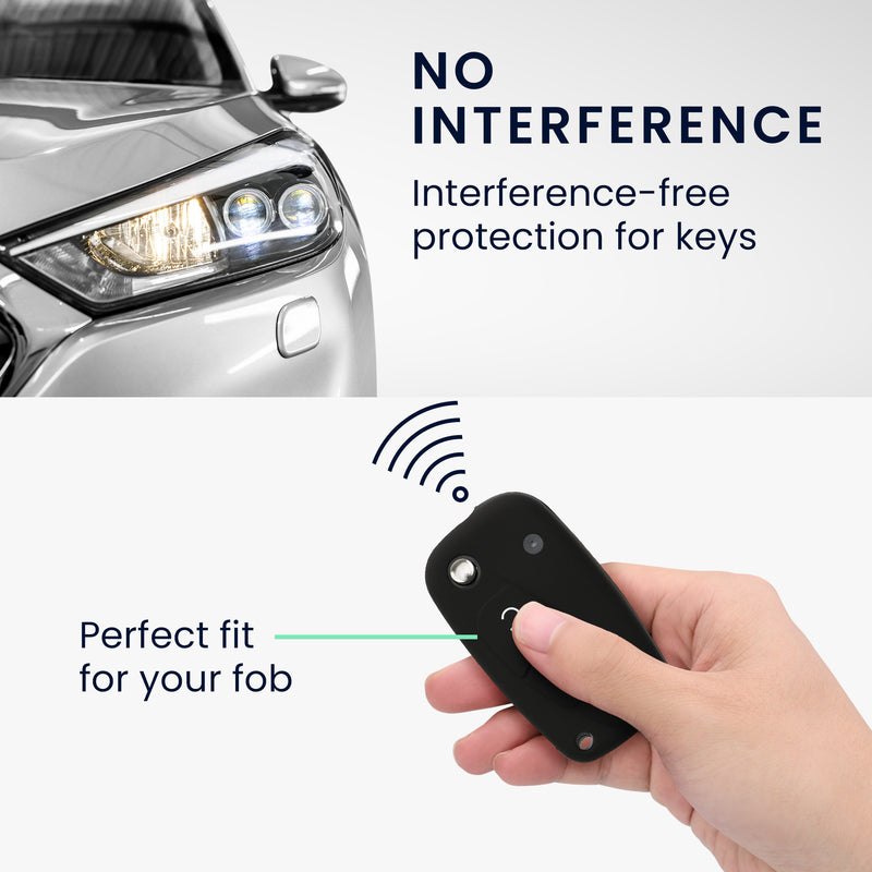 kwmobile Car Key Cover compatible with Fiat Lancia 3-Button Car Key Cover