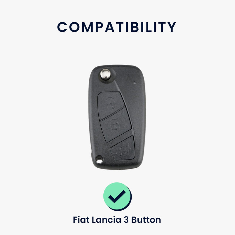 kwmobile Car Key Cover compatible with Fiat Lancia 3-Button Car Key Cover