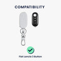 Faux Leather Car Key Cover for Fiat Lancia 3-Button Flip Key Italy Stripes