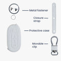 Faux Leather Car Key Cover for Fiat Lancia 3-Button Flip Key Italy Stripes