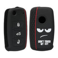 VW Skoda Seat 3-Button Silicone Car Key Cover Don't Touch My Key