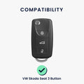 VW Skoda Seat 3-Button Silicone Car Key Cover Don't Touch My Key