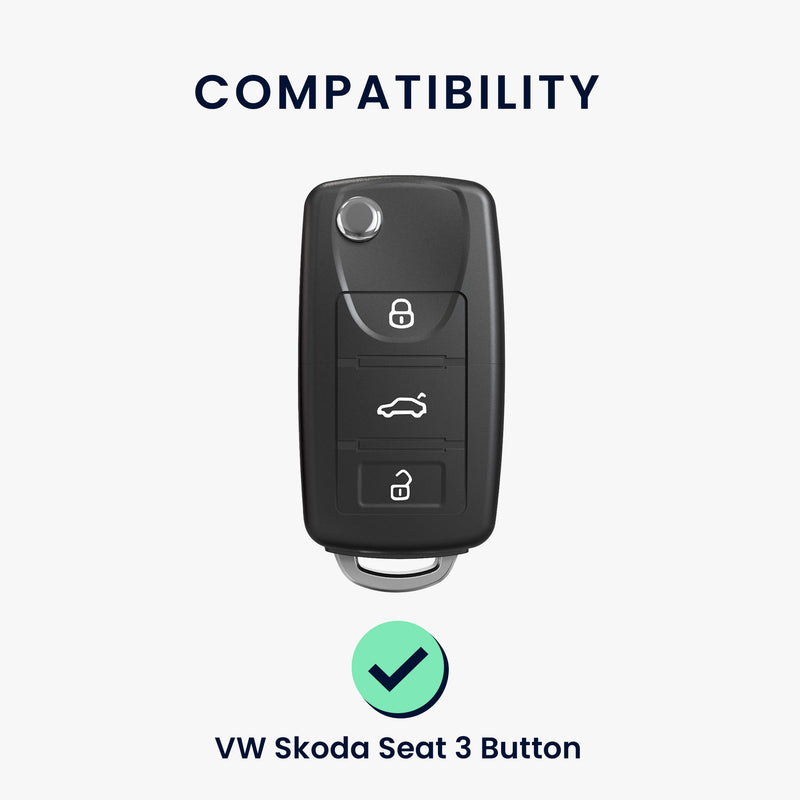 VW Skoda Seat 3-Button Silicone Car Key Cover Don't Touch My Key