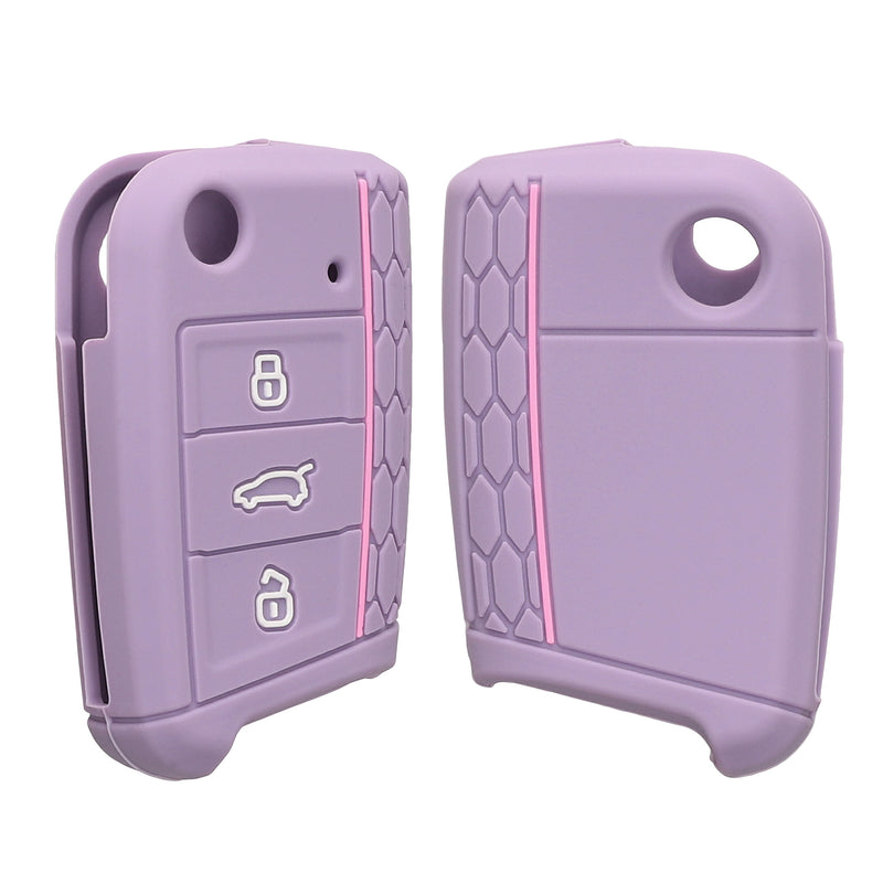 VW Golf 7 MK7 3-Button Silicone Car Key Cover Plain Honeycomb