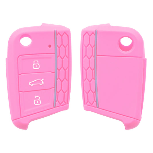kwmobile Car Key Protection Case compatible with VW Golf 7 MK7 3-Button Car Key Cover