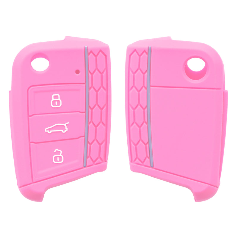 kwmobile Car Key Protection Case compatible with VW Golf 7 MK7 3-Button Car Key Cover