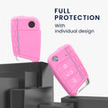 kwmobile Car Key Protection Case compatible with VW Golf 7 MK7 3-Button Car Key Cover