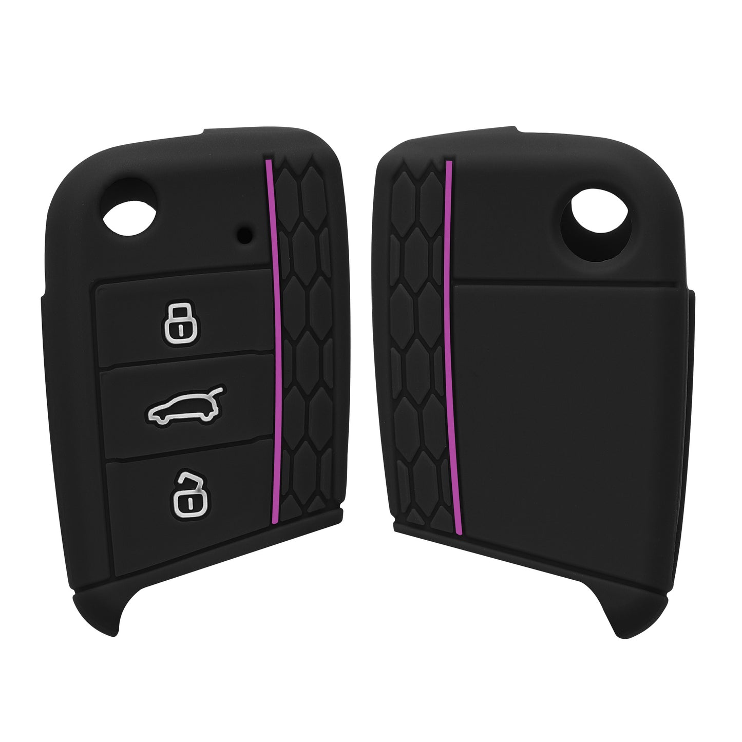 kwmobile Car Key Protection Case compatible with VW Golf 7 MK7 3-Button Car Key Cover