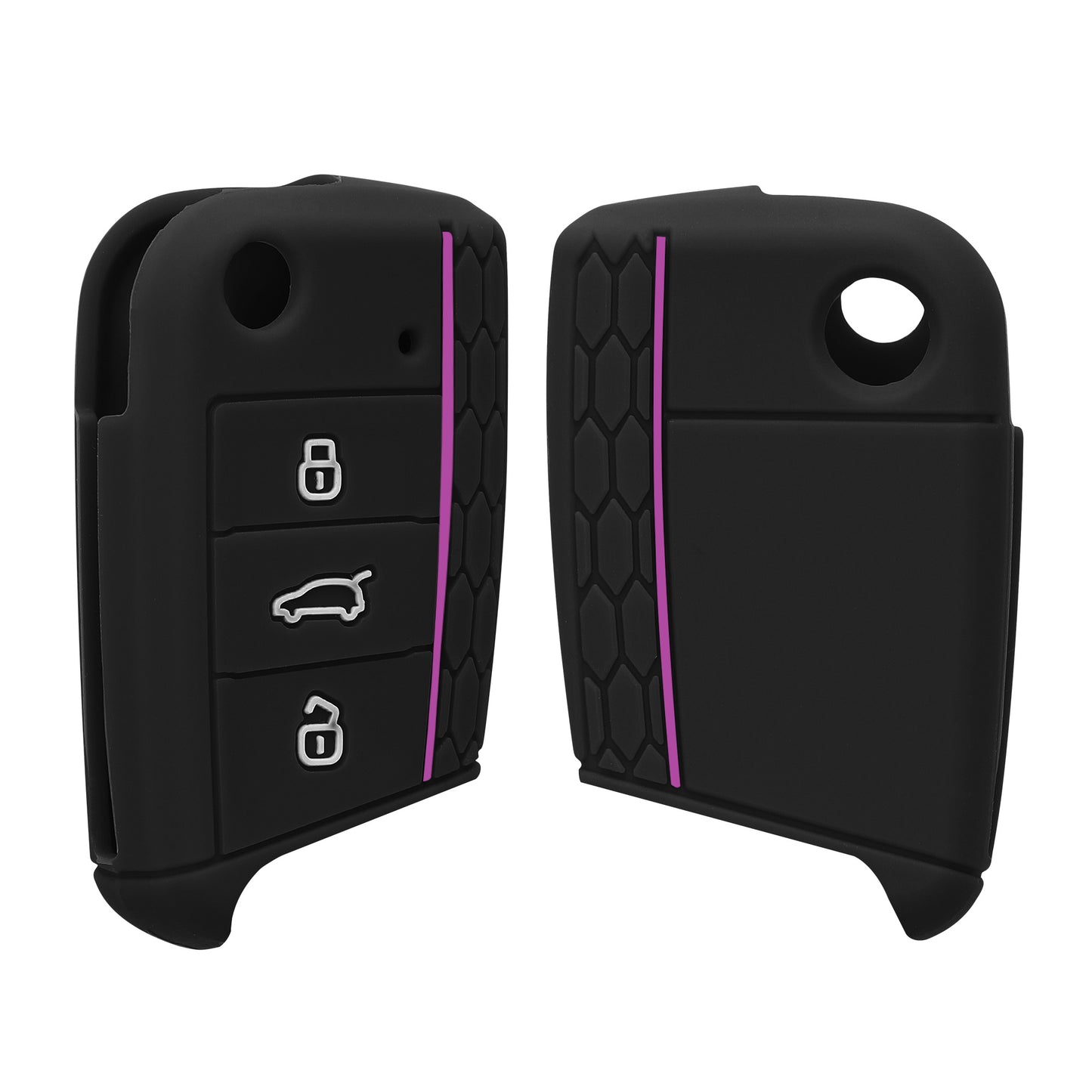 kwmobile Car Key Protection Case compatible with VW Golf 7 MK7 3-Button Car Key Cover