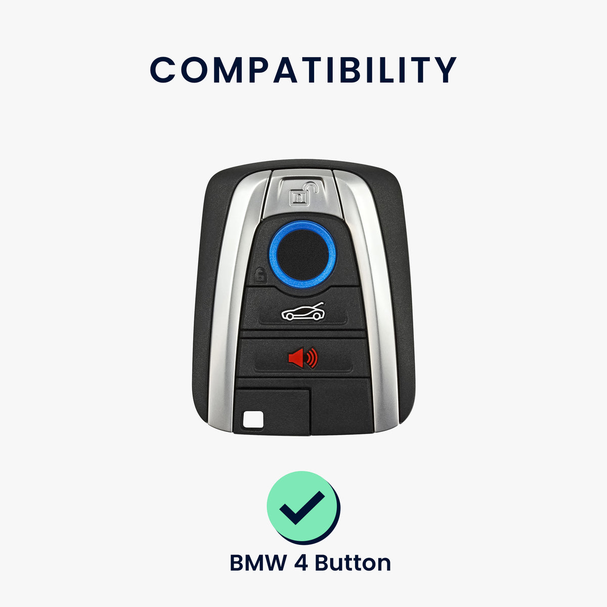 BMW 4-Button SmartKey TPU Car Key Cover