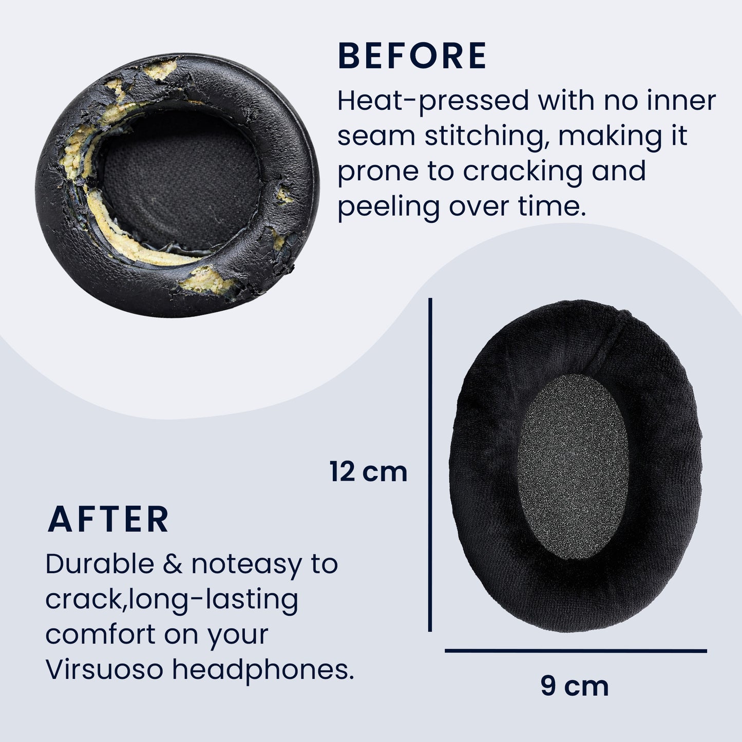 kwmobile Ear Pads for Sennheiser HD 559 / 569 / 599 Earpad Replacements Headphone Spare Parts Over Ear Headphones
