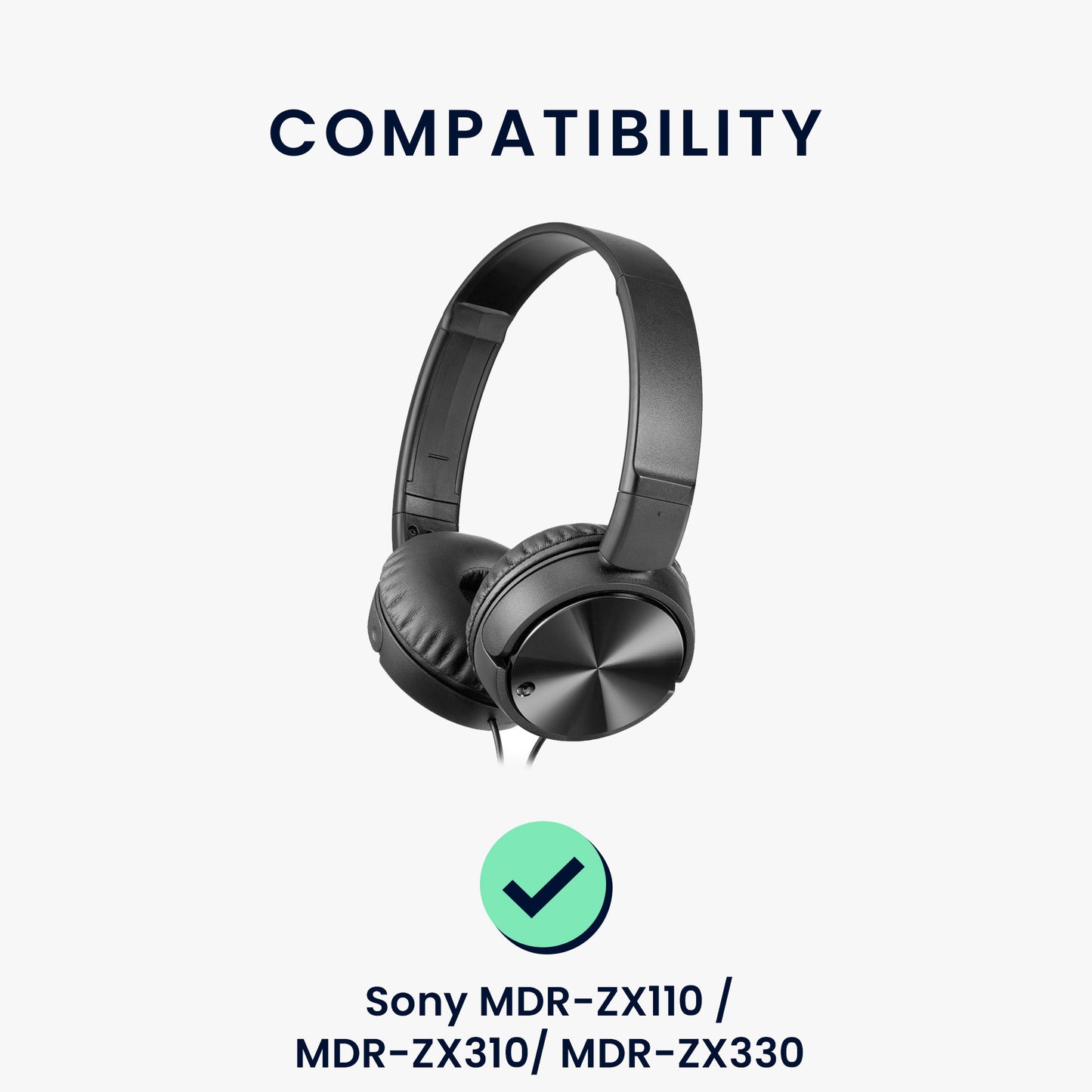 kwmobile Ear Pads for Sony MDR-ZX110 / MDR-ZX310 / MDR-ZX330 Ear Cushions Replacement Parts Headphone Replacement Pads Over Ear Headphones