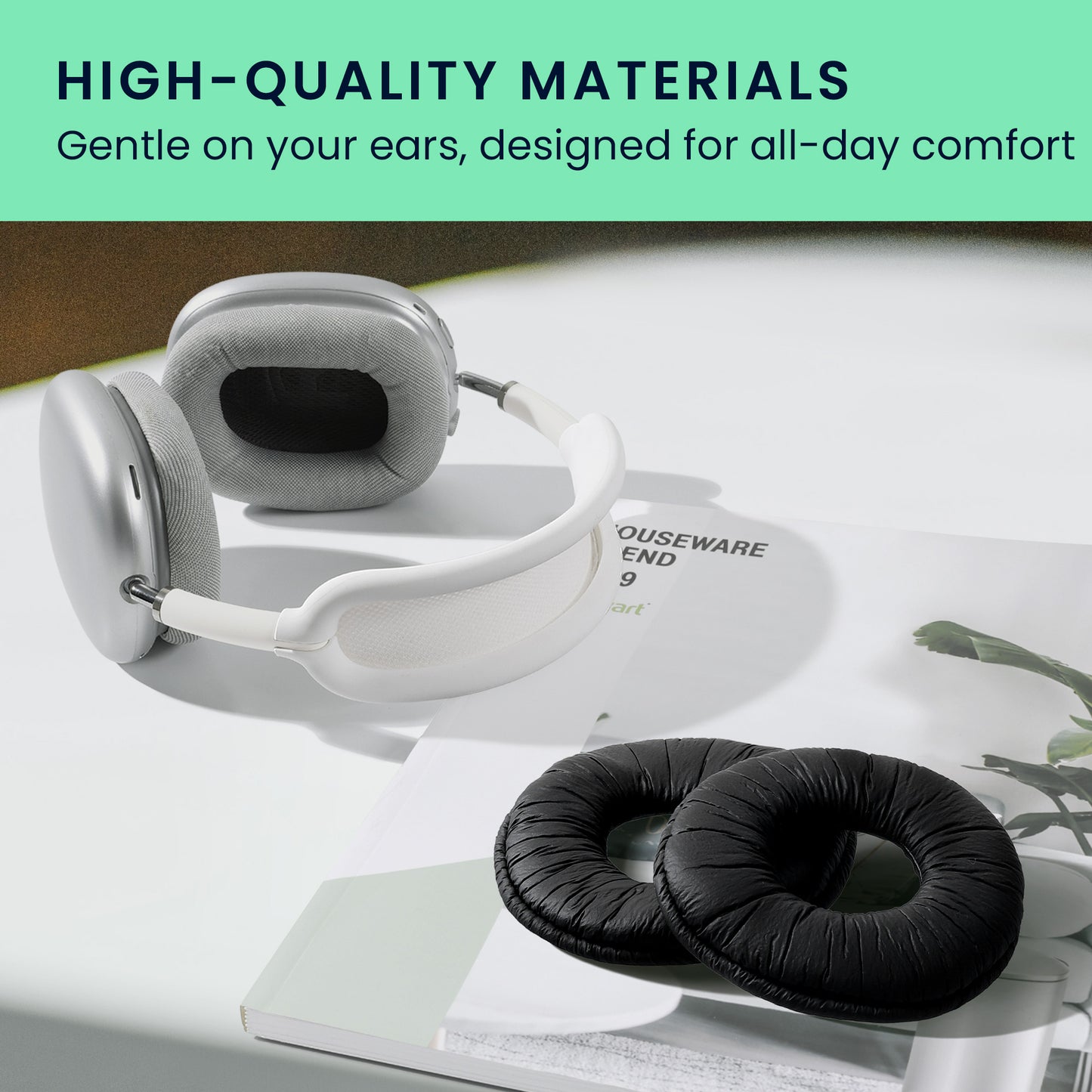kwmobile Ear Pads for Sony MDR-ZX110 / MDR-ZX310 / MDR-ZX330 Ear Cushions Replacement Parts Headphone Replacement Pads Over Ear Headphones