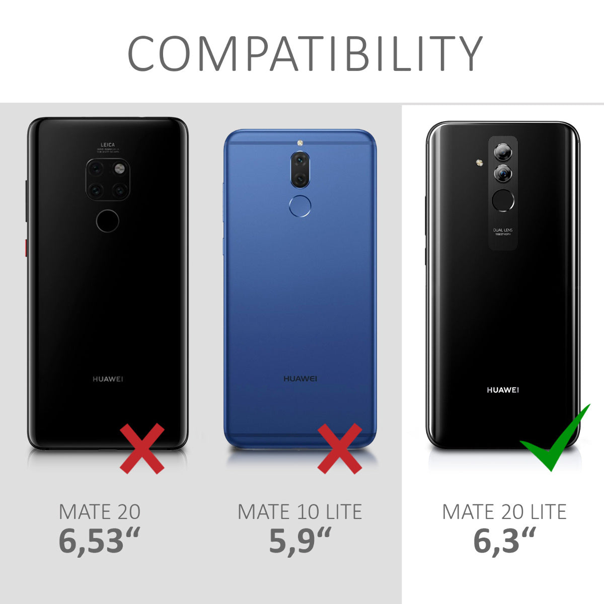 Case compatible with Huawei Mate 20 Lite