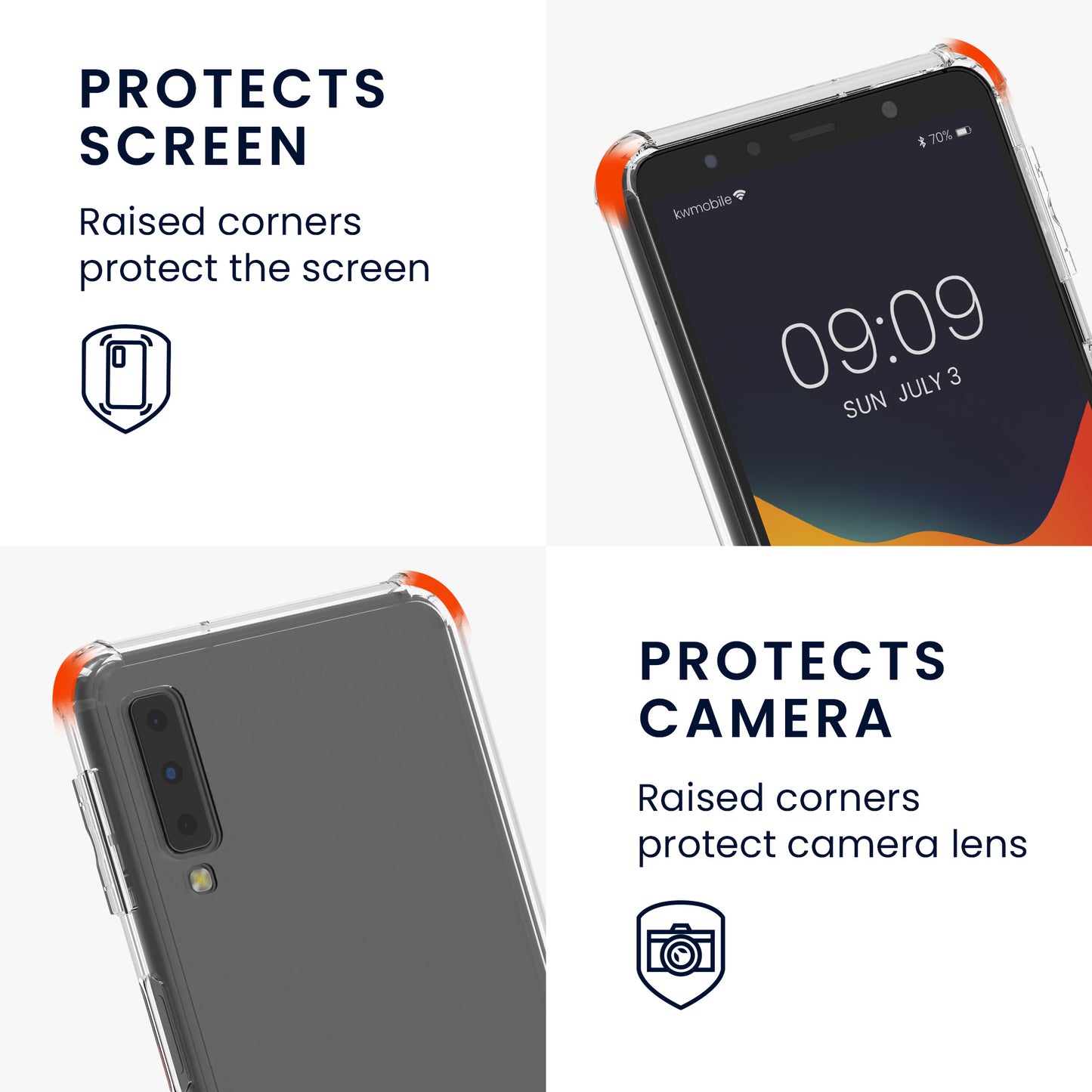 kwmobile Necklace Case compatible with Samsung Galaxy A7 (2018) Cover
