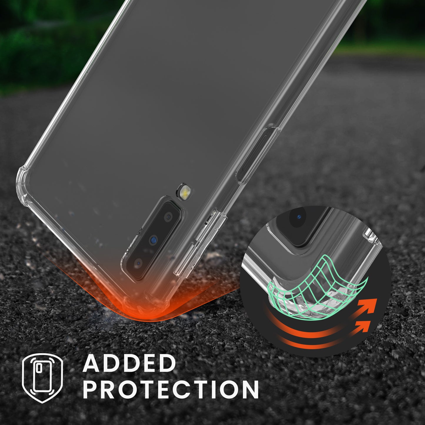 kwmobile Necklace Case compatible with Samsung Galaxy A7 (2018) Cover