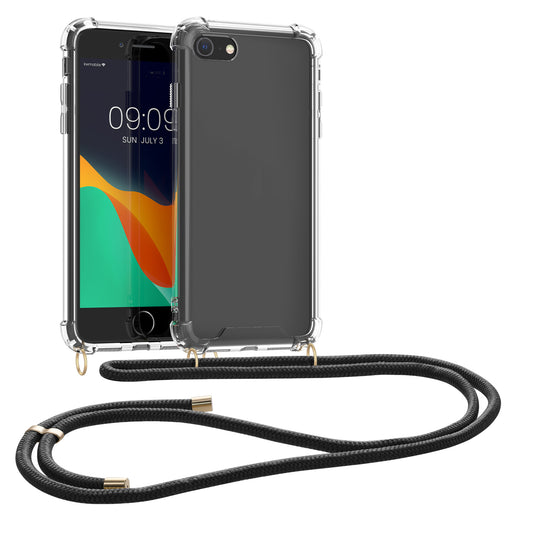 kwmobile Necklace Case compatible with Apple iPhone SE (2022) / iPhone SE (2020) / iPhone 8 / iPhone 7 - Silicone Cover with Lanyard