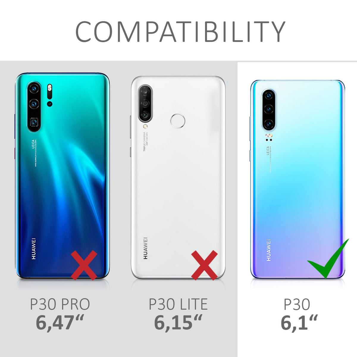 kwmobile Phone Case for Huawei P30 - Wireless Charging - Protective Cover