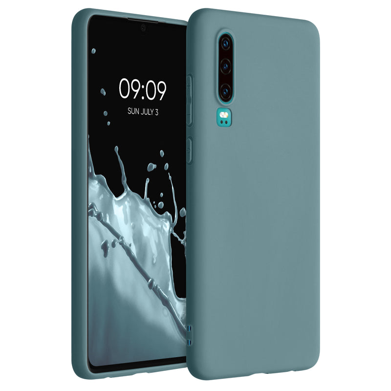 kwmobile Handyhülle für Huawei P30 Hülle - TPU Case - Kabelloses Laden - Schutzhülle Cover in Arctic Night Arctic Night  