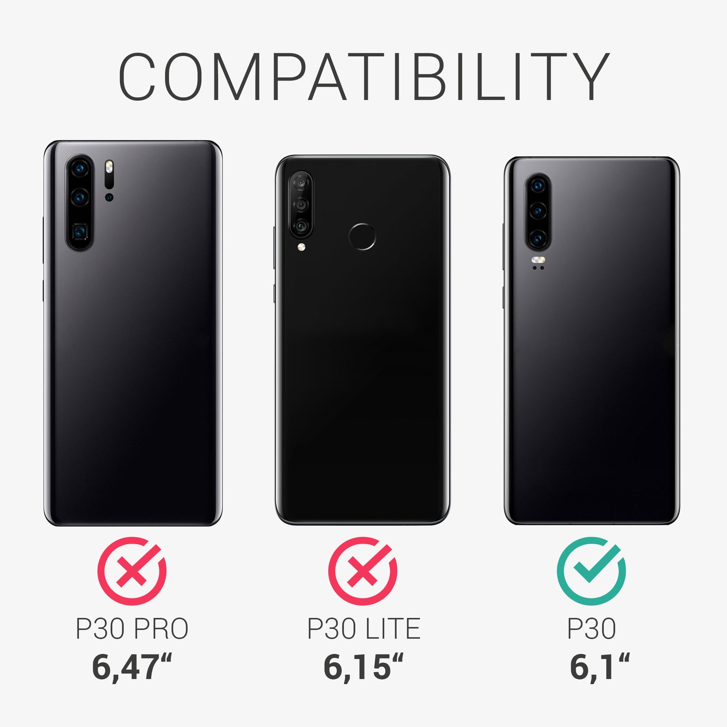 kwmobile Phone Case for Huawei P30 - Wireless Charging - Protective Cover